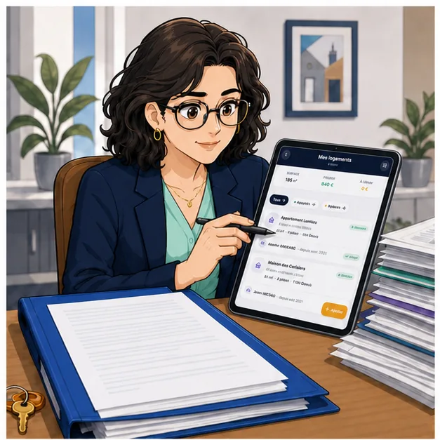 Camille vérifie un logement et ses informations dans l’application