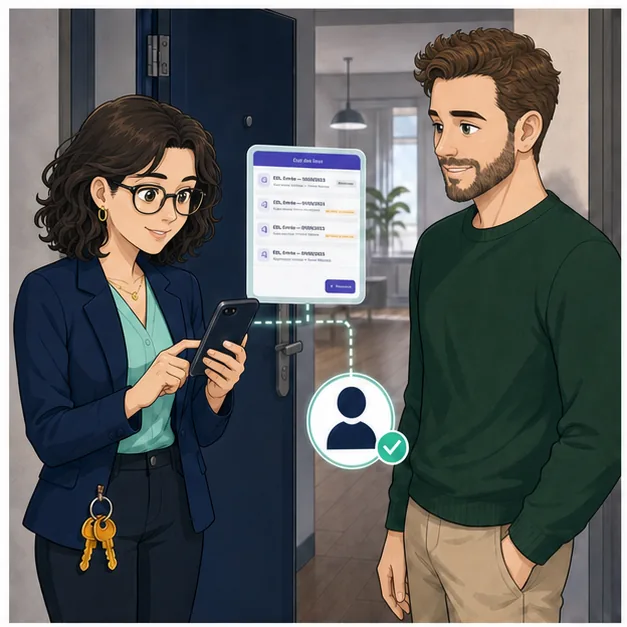 Camille et Alex créent un état des lieux d’entrée lié au logement et au locataire